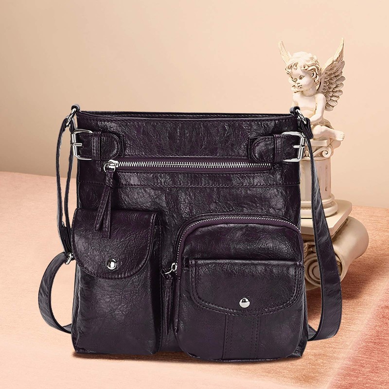 NICOLE & DORIS Multi Pockets Handbag Women Crossbody Bag Vintage