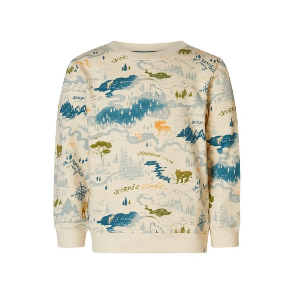 Noppies Boys' Hirson Long Sleeve All-Over Print Pullover, Fog -