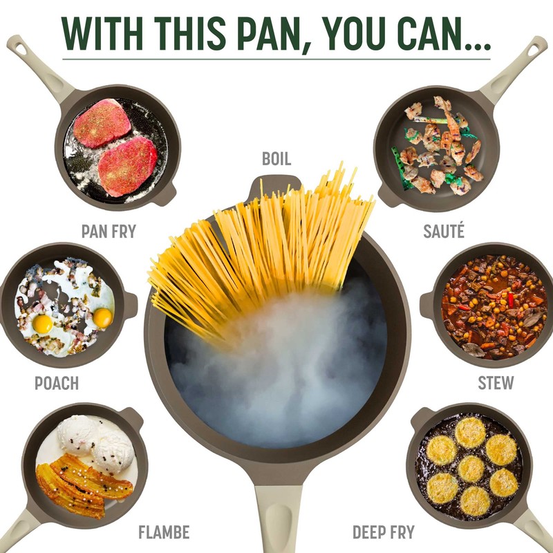 Goodful 11-Inch All-in-One Nonstick Multipurpose Pan, 4.4-Quart Capacity