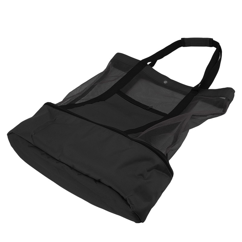 Mesh Beach Bag Multifunction Mesh Design Top Zipper Keep Freshness