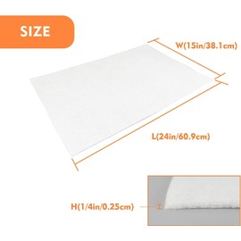 GCGOODS Window Air Conditioner Filter Replacement, 24" W x 15" H x 1/4" T, Universal Fit Window AC Units