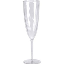 Club Pack of 96 Clear Disposable Champagne Glasses 8"