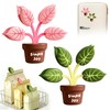 2Pcs Cute Chip Clips, Green Plant Shape Magnetic Chip Clips,