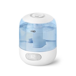 Dreo Humidifiers for Bedroom, Cool Mist Ultrasonic Humidifiers with Oil Diffuser, 30Hr Runtime, Top Fill 3L Tank, Humidity Sensor, Night Light for Baby, Nursery, 360° Nozzle for Plants and Home, Blue