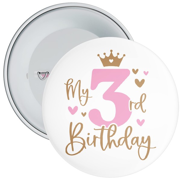 Badge Centre My 3rd Birthday Princess Birthday