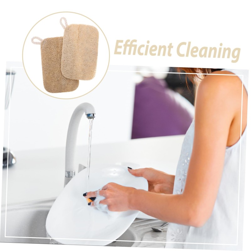 VICASKY 10pcs Natural Loofah Kitchen Sponges Scratch Dish Scrubbers for