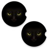 Black Cat Faces Car Coaster for Cup Holders 2.56" Ceramic