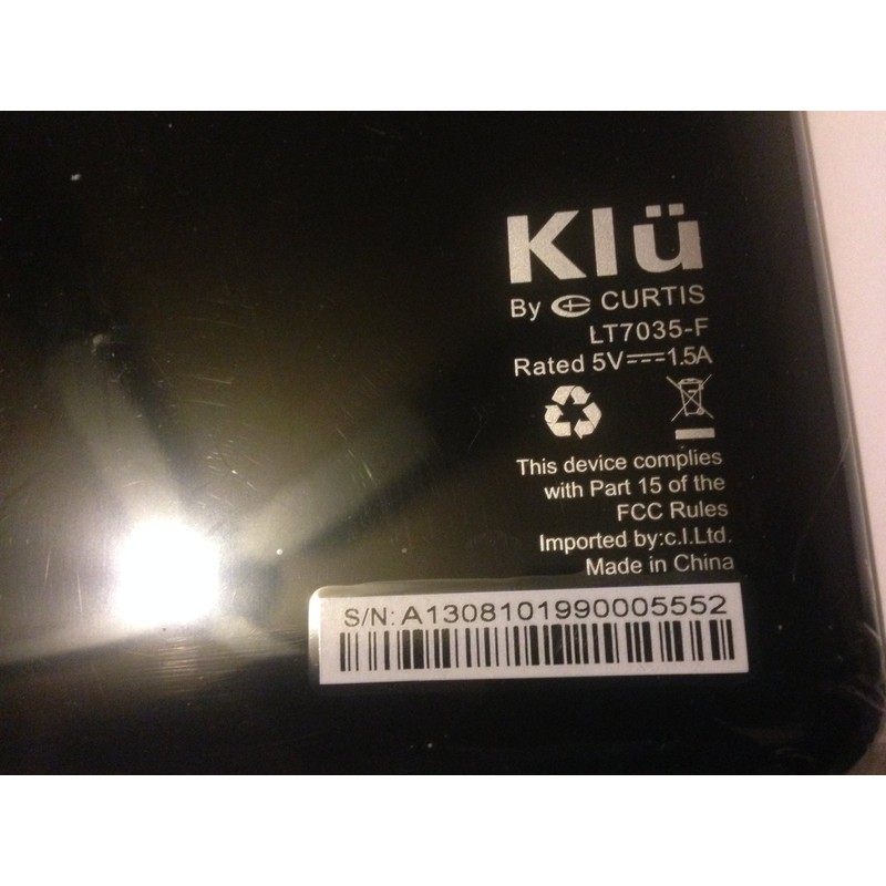 Klu 7-Inch Android Tablet, Capacitive Touch Screen, 1.2 GHz Processor