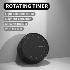 XINHEFENG Digital Kitchen Timer, Visual Timers, Light Point Display, Magnetic, Countdown/Countup, for Classroom, Cooking, Fitness, Baking, Studying, Teaching, Kids & Seniors (Black)