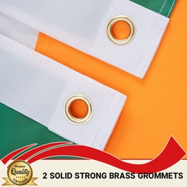 TOPFLAGS Irish Shamrock Flag 2x3 Feet, Heavy Duty Ireland Republic Flags Sewn Stripes Large Flags Heavy Duty for St Patricks Day with 2 Brass Grommets 4 Stitching Rows Outdoor Vivid Color Fade-resistant for Outdoor Banners