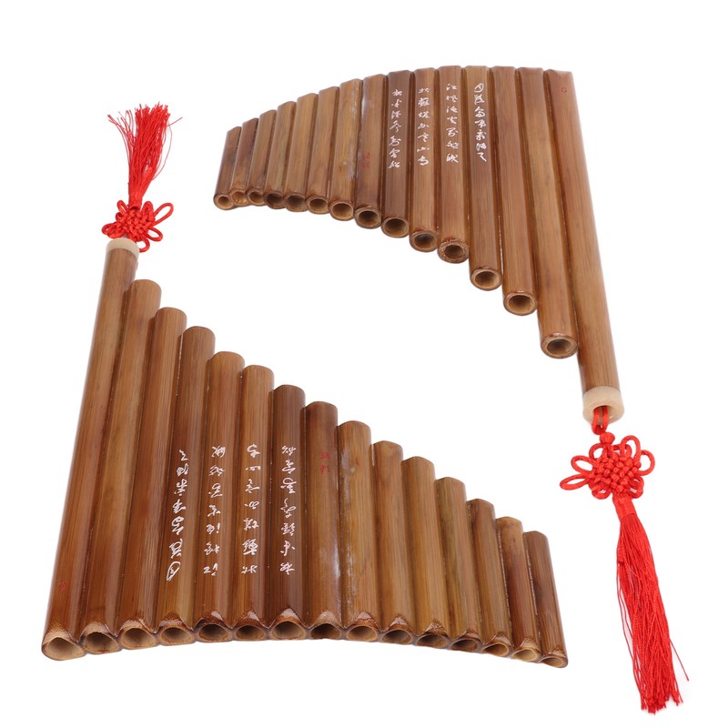 Pan Flute Natural Bamboo 15 Pipes G Tone Pans Pipe