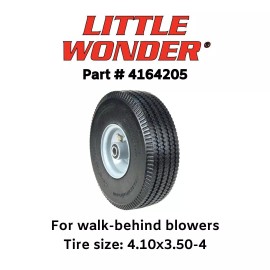For Little Wonder Little Wonder 4164205 Front Wheel & Tire 4.10x3.50-4 Flat-Free Tire For Blowers