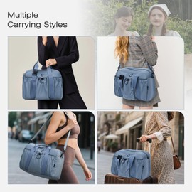 SPAHER Cabin Bag 40x30x20 Wizzair Travel Duffle Bag Gym Sports Weekend Overnight Holdall Bag Lightweight Waterproof Carry on Underseat Hand Luggage for Flight Hospital Women Men 25L, Blue