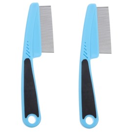 FRCOLOR 2pcs Comb for Kids Adults Fine Tooth Comb Dandruff Brush Metal Hair Pick Hair for Women Men Pets