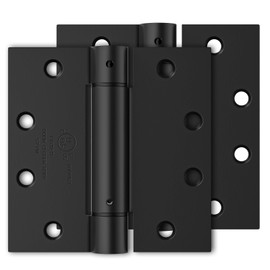 2 Pack Automatic Door Closer Hinge, 4.5 Inch Door Closer Hinge Self Closing with Square Corners, Adjustable Tension for Garage, Front Door, Back Door, for Left and Right Hand Door, UL Listed