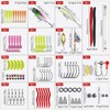 RoseFlower 114 PCS Fishing Lure Set, Includes Hard and Soft