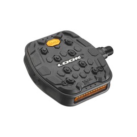LOOK Cycle - Geo Trail Grip Bicycle Pedals - Flat Pedals - Reliability, Comfort and Durability - Slip-Proof Safety - Innovative Activ Grip Rubber - High-Performance MTB Bike Pedal - Black