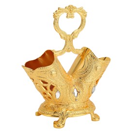 Vintage Utensil Holder, Gold Kitchen Utensil Holder for Countertop Metal Utensil Organizer Silverware Caddy Utensil Storage Holder Cooking Utensil Holder for Flatware, Cutlery, Spoon, Fork