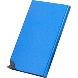 Libra- Men's Card Case, Thin, Compact, Slide Type, Card Holder, 3 Types, 04-Standard(Blue)