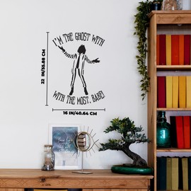 Im The Ghost Beetlejuice'' - 22'' x 16'' Teens, Adults, Indoor, Outdoor, Wall, Door, Window, Living Room, Office