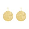 Boho Gold Texture Disc Drop Earrings for Women Vintage Hammered