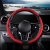 Nappa Leather Car Steering Wheel Cover for Men Women, Ultra-Thin