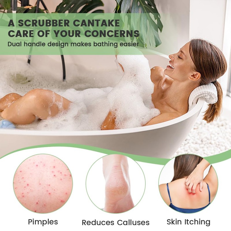 Back Scrubber for Shower, 33 Inches Back Washer with 2pcs