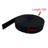 JZK 10m Nylon Webbing Strap, Heavy Duty Black Webbing Tape