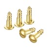 sourcing map Wood Screws M3.5 x 12mm Slotted Round Head