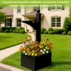 Colingmill Iron Mailbox Posts for Outside Black Ground Mounting Post