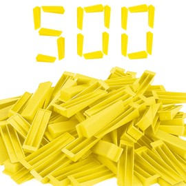 Reusable Leveling Wedges,Reusable Tile Leveling System Wedges for 1/8" Spacers,1/16" Spacers,1/32" Spacersand Tile Leveling System Kit,for Tile Leveler Installation (500Pcs, Yellow)