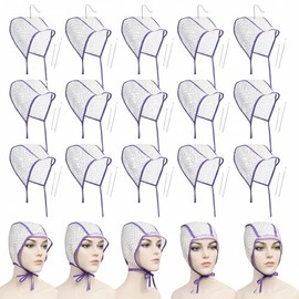Juego de 20 piezas para resaltar el cabello, desechables, para colorear, para salón de belleza, con 2 ganchos de metal para salón y uso doméstico, suministros para colorear (color morado)