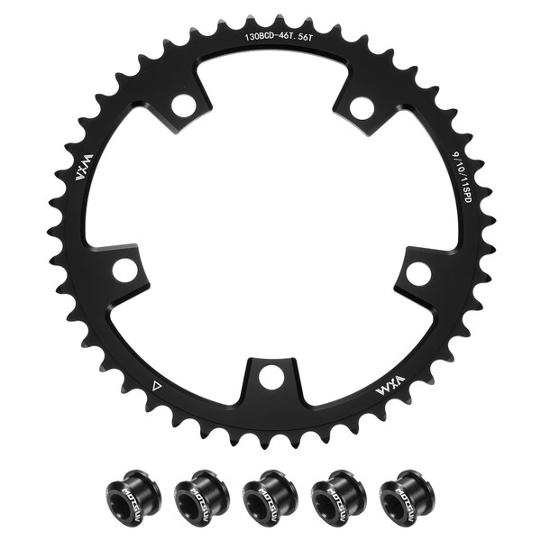 sourcing map 130BCD Bike Chainring Set 46T Round Narrow Wide