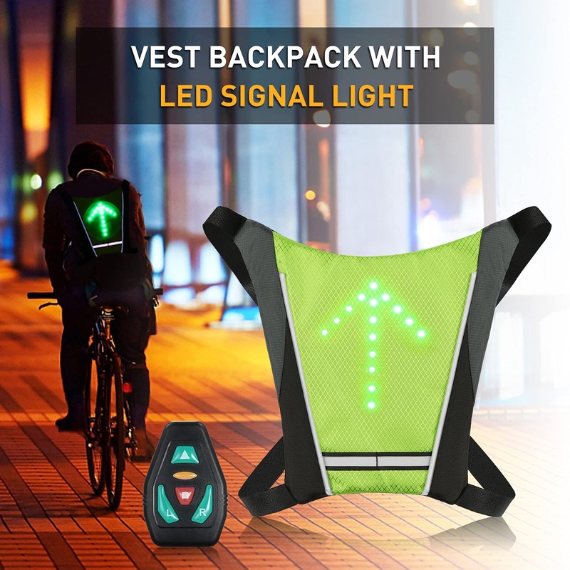 Lixada USB Reflective Vest with LED Indicator Light, Remote Control