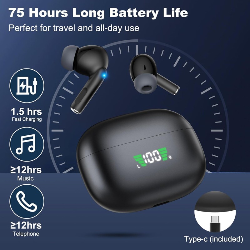 AI Translation Earbuds Real Time - 3-in-1 Bluetooth 5.4 Translating