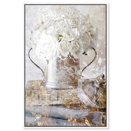 Oliver Gal Romantic Roses Canvas Print Wall Art for Living Room, Bedroom, and Bathroom, 24" x 36", White Floater Frame