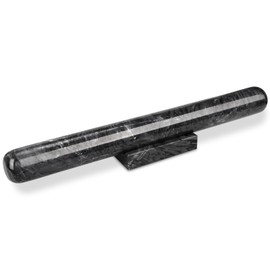 HESHIBI Marble Rolling Pin with Stand, 15.7" Black Stone French Heavy Polished Non Stick Cookie Pizza Pastry Dough Baker Roller for Kitchen Baking
