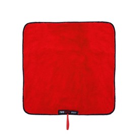 Two Bare Feet Portable Changing Mat for Surfing, Swimming, SUP & Watersports – Waterproof, Soft Sherpa Fleece, Roll-Up Design for Easy Travel & Outdoor Sports (Black/Red)