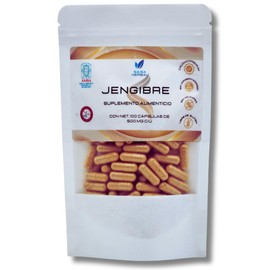 Jengibre 100% Puro Bolsa Con 100 Cápsulas.