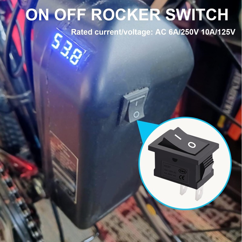 12V Rocker Switch On/Off 2 Pin 2 Position SPST Car