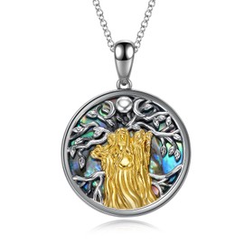 SCZKLAQ Triple Moon Goddess Necklace 925 Sterling Silver Triple Moon Necklace Pagan Wiccan Magic Amulet Spiritual Protection Moon Goddess Jewelry Gifts for Women