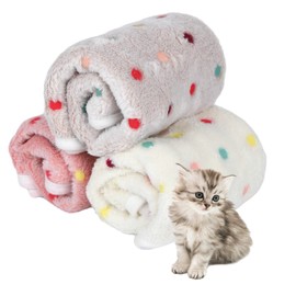 3 Pcs Puppy Blankets Washable Small Animal Fleece Beddin Soft Cats Blankets Small Reusable Pet Sleep Blankets Coral Velvet Hamster Cage Liners for Hamster Ferret Rabbits 40 * 60cm