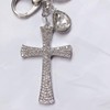 Reizteko Holy Cross with Rhinestone Sparkling Charm Blingbling Keychain Crystal