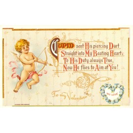 Unbranded REPRODUCTION Valentine POSTCARDS New 'OLD' SET of 5 - FREE SHIPPING......