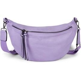 styleBREAKER 02012386 Women's Crescent Moon Crossbody Shoulder Bag, Detachable and Adjustable Shoulder Strap, Plain Handbag, lilac