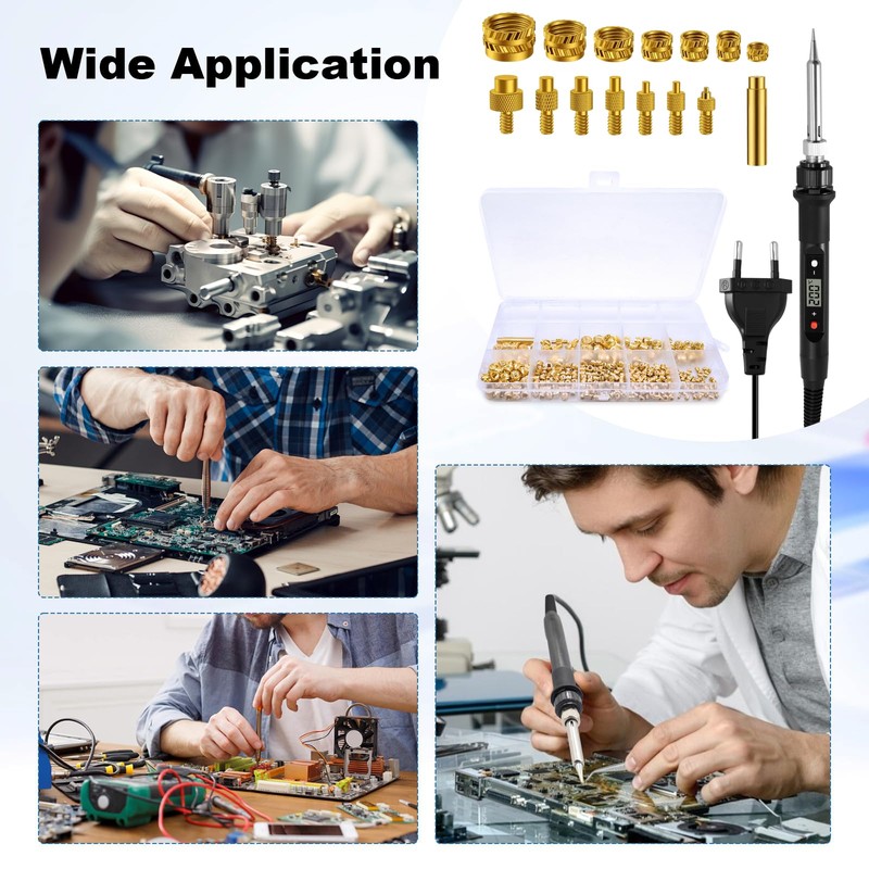 Soldering Iron Set, 388 Pieces Soldering Tips Thread Insert Set