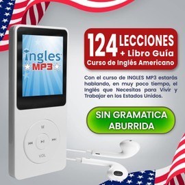 Curso de INGLES MP3, Aprende Ingles en 3 Meses, CURSO DE Ingles (Incluye reproductor mp3 compacto con 124 Lecciones + Libro Guía)