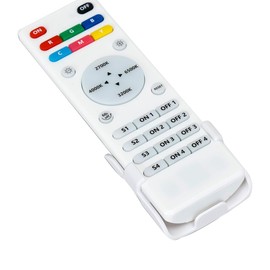 4-Zone Wireless Remote Control with Wall Mount for Alternative Control of Bluetooth Mesh Lights and Bulbs without Smartphone/Tablet App L141xW46xH18mm