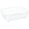 Delfinware 2947W White Oval Sink Basket, Metal