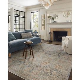 Loloi Jean Stoffer x Katherine Ocean/Coral 7'-10" x 7'-10" Round Area Rug